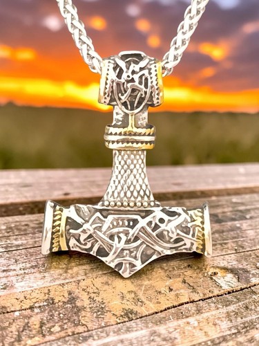 Halskette mit hammer von - halskette, thor