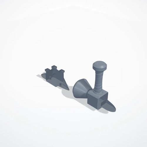Gedrucktes hammer und - 3d,